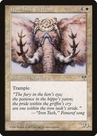 Iron Tusk Elephant [Mirage] MTG Single Magic: The Gathering  | Multizone: Comics And Games