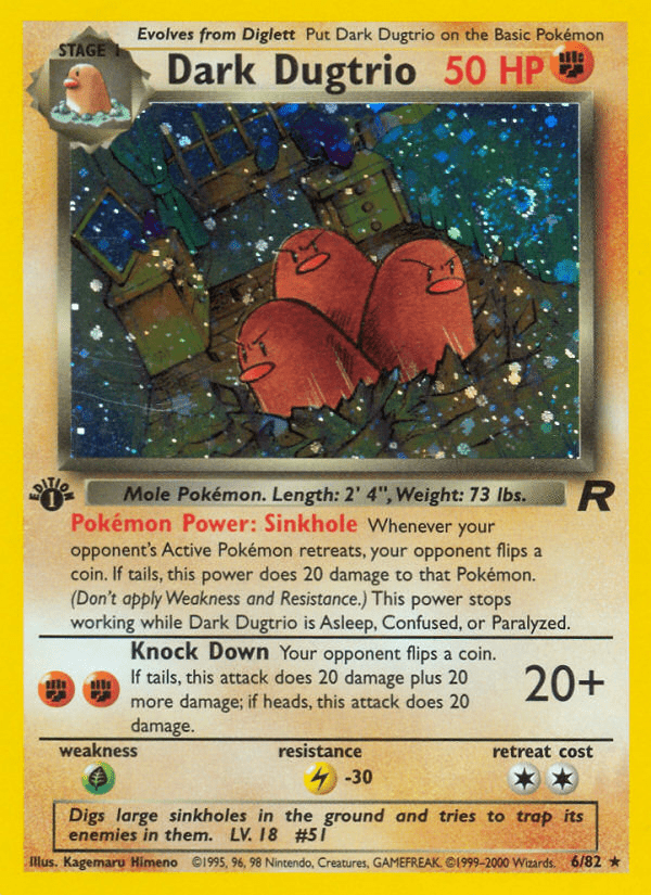 Dark Dugtrio (6/82) [Team Rocket 1st Edition] Pokemon Single Pokémon  | Multizone: Comics And Games