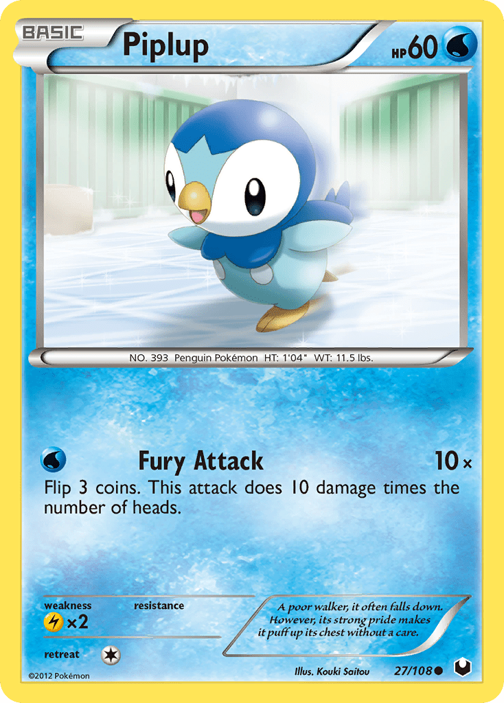 Piplup (27/108) [Black & White: Dark Explorers] Pokemon Single Pokémon  | Multizone: Comics And Games