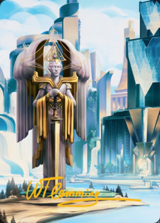 Island Art Card (Gold-Stamped Signature) [Streets of New Capenna Art Series] MTG Single Magic: The Gathering  | Multizone: Comics And Games