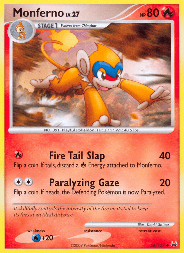 Monferno (56/127) [Platinum: Base Set] Pokemon Single Pokémon  | Multizone: Comics And Games