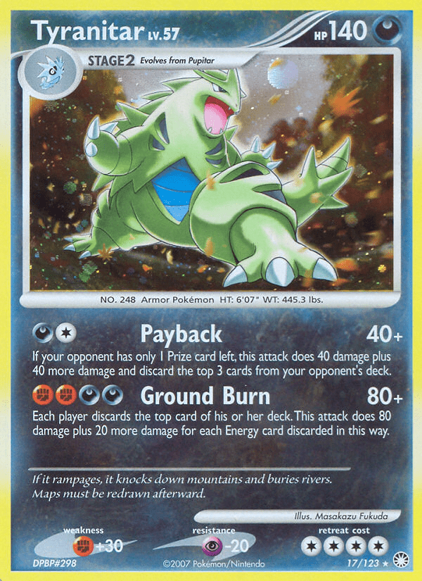 Tyranitar (17/123) [Diamond & Pearl: Mysterious Treasures] Pokemon Single Pokémon  | Multizone: Comics And Games