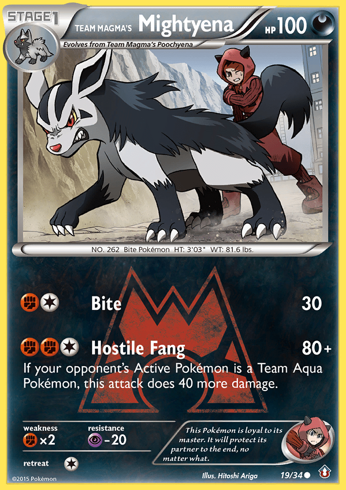 Team Magma's Mightyena (19/34) [XY: Double Crisis] Pokemon Single Pokémon  | Multizone: Comics And Games