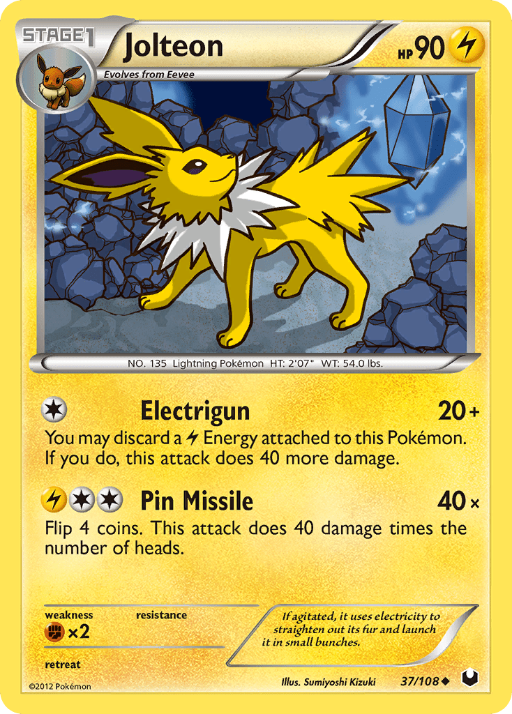 Jolteon (37/108) [Black & White: Dark Explorers] Pokemon Single Pokémon  | Multizone: Comics And Games