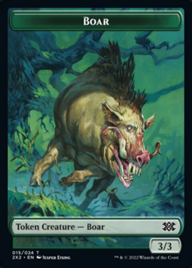Boar // Knight Double-sided Token [Double Masters 2022 Tokens] MTG Single Magic: The Gathering  | Multizone: Comics And Games