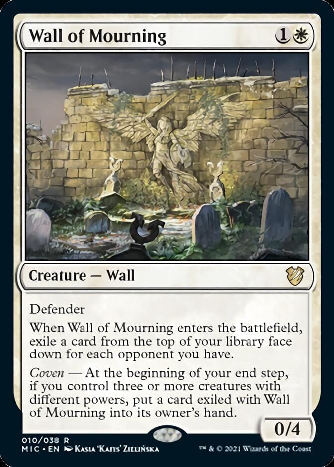 Wall of Mourning [Innistrad: Midnight Hunt Commander] MTG Single Magic: The Gathering  | Multizone: Comics And Games