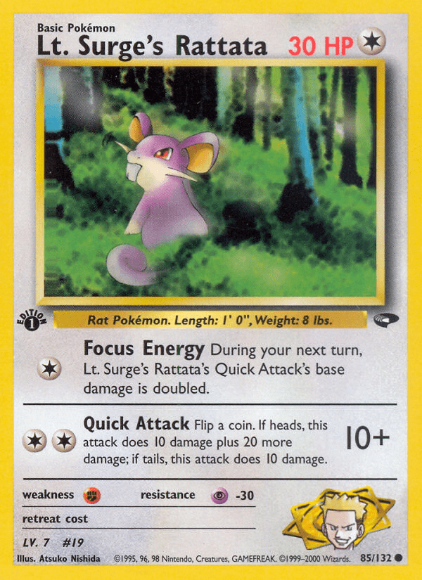 Lt. Surge's Rattata (85/132) [Gym Challenge 1st Edition] Pokemon Single Pokémon  | Multizone: Comics And Games
