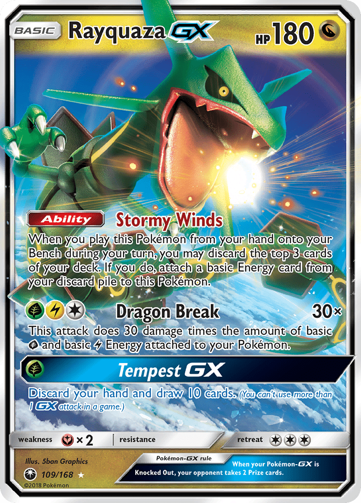Rayquaza GX (109/168) [Sun & Moon: Celestial Storm] Pokemon Single Pokémon  | Multizone: Comics And Games