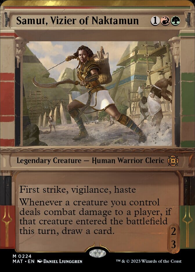 Samut, Vizier of Naktamun (Showcase Halo Foil) [March of the Machine: The Aftermath] MTG Single Magic: The Gathering  | Multizone: Comics And Games