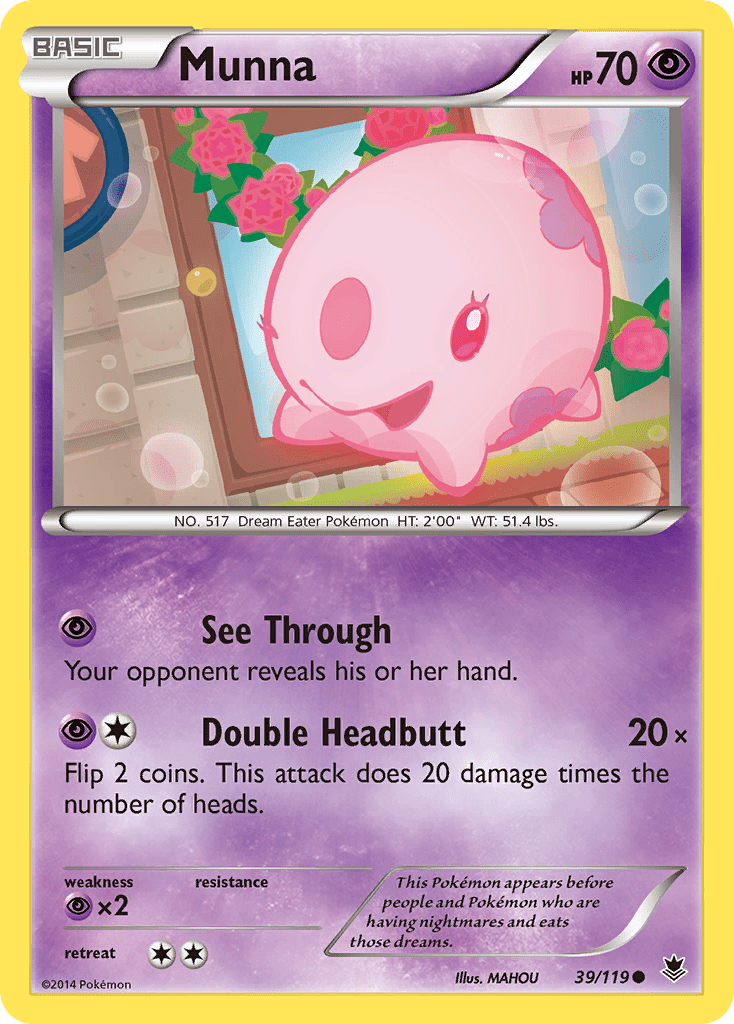 Munna (39/119) [XY: Phantom Forces] Pokemon Single Pokémon  | Multizone: Comics And Games