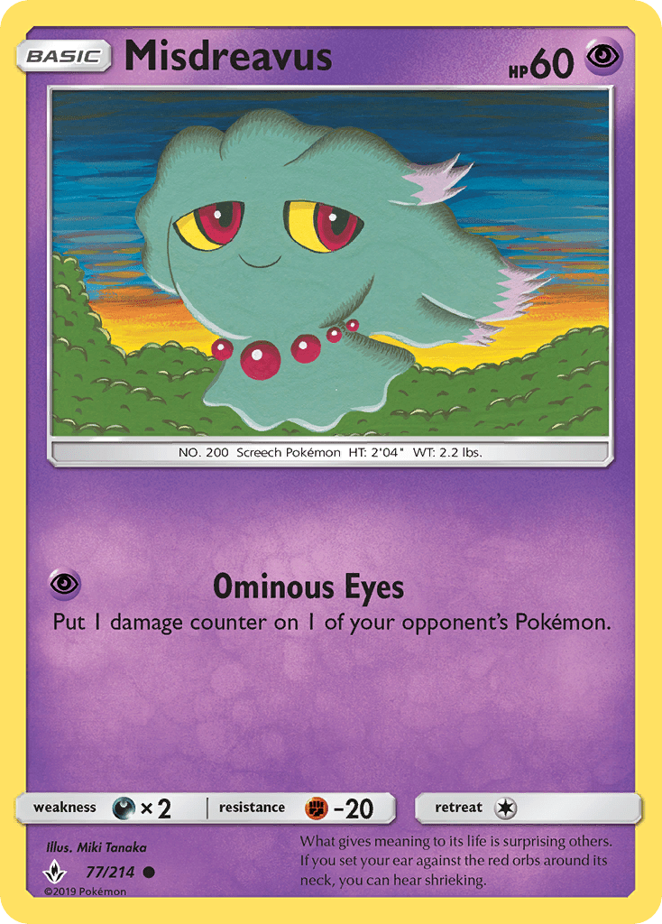 Misdreavus (77/214) [Sun & Moon: Unbroken Bonds] Pokemon Single Pokémon  | Multizone: Comics And Games