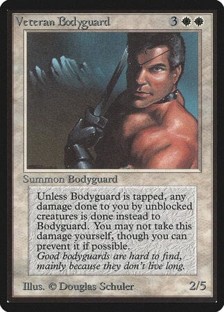 Veteran Bodyguard [Limited Edition Beta] MTG Single Magic: The Gathering  | Multizone: Comics And Games