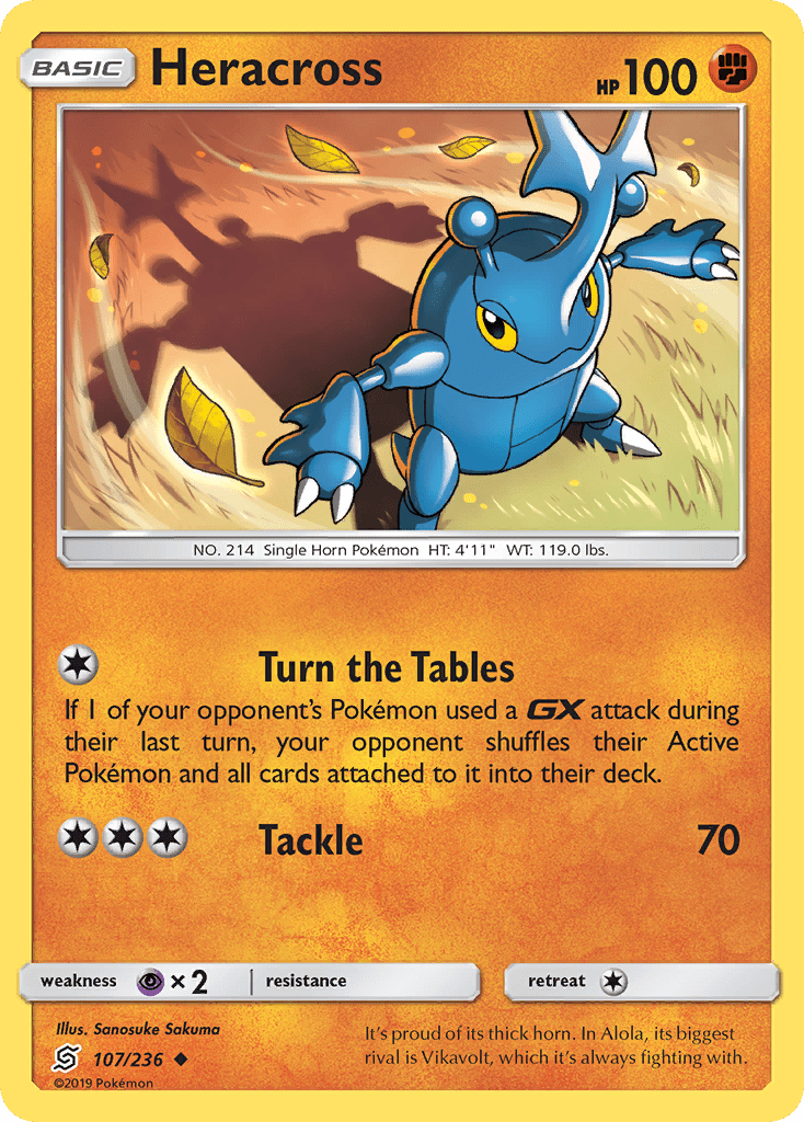 Heracross (107/236) [Sun & Moon: Unified Minds] Pokemon Single Pokémon  | Multizone: Comics And Games