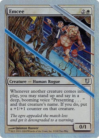 Emcee (Alternate Foil) [Unhinged] MTG Single Magic: The Gathering  | Multizone: Comics And Games