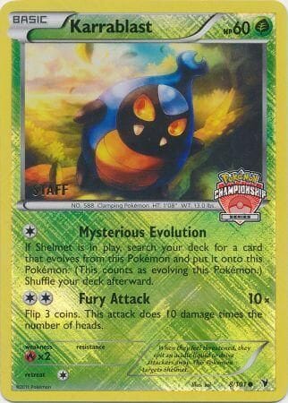Karrablast (8/101) (Championship Promo Staff) [Black & White: Noble Victories] Pokemon Single Pokémon  | Multizone: Comics And Games