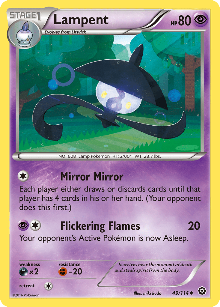 Lampent (49/114) [XY: Steam Siege] Pokemon Single Pokémon  | Multizone: Comics And Games