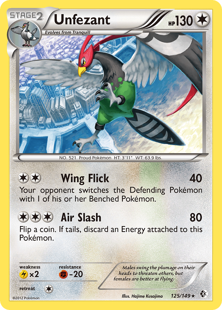 Unfezant (125/149) [Black & White: Boundaries Crossed] Pokemon Single Pokémon  | Multizone: Comics And Games