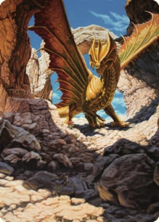 Ancient Brass Dragon Art Card (02) [Commander Legends: Battle for Baldur's Gate Art Series] MTG Single Magic: The Gathering  | Multizone: Comics And Games