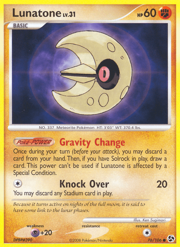 Lunatone (76/106) [Diamond & Pearl: Great Encounters] Pokemon Single Pokémon  | Multizone: Comics And Games