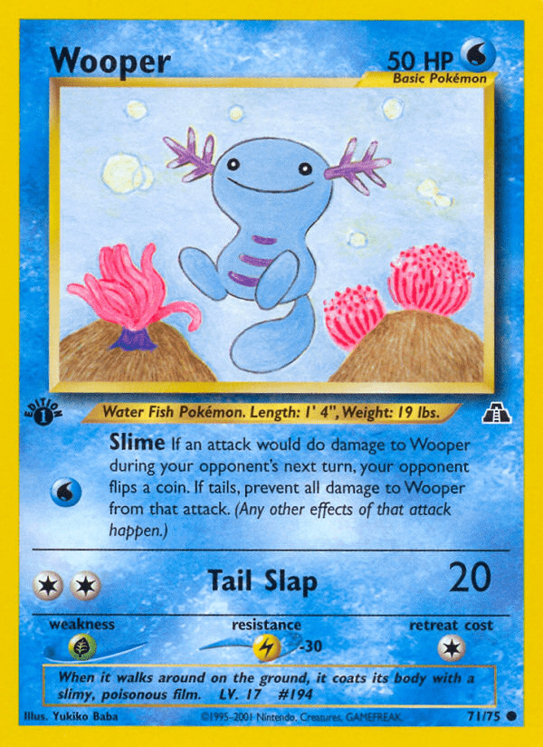 Wooper (71/75) [Neo Discovery 1st Edition] Pokemon Single Pokémon  | Multizone: Comics And Games