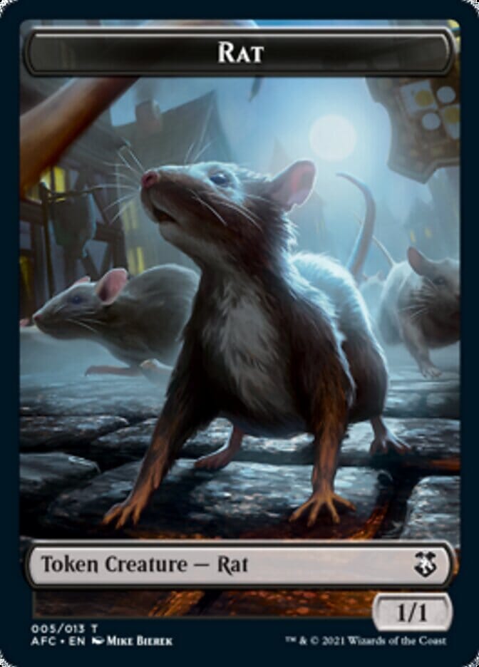 Rat // Zombie Double-sided Token [Dungeons & Dragons: Adventures in the Forgotten Realms Commander Tokens] MTG Single Magic: The Gathering  | Multizone: Comics And Games