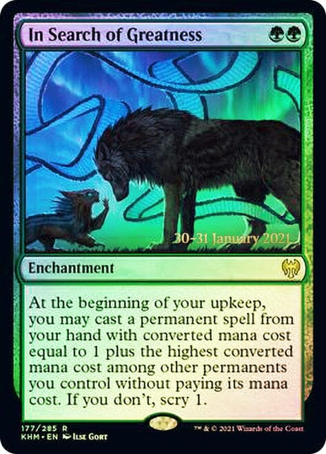 In Search of Greatness [Kaldheim Prerelease Promos] MTG Single Magic: The Gathering  | Multizone: Comics And Games