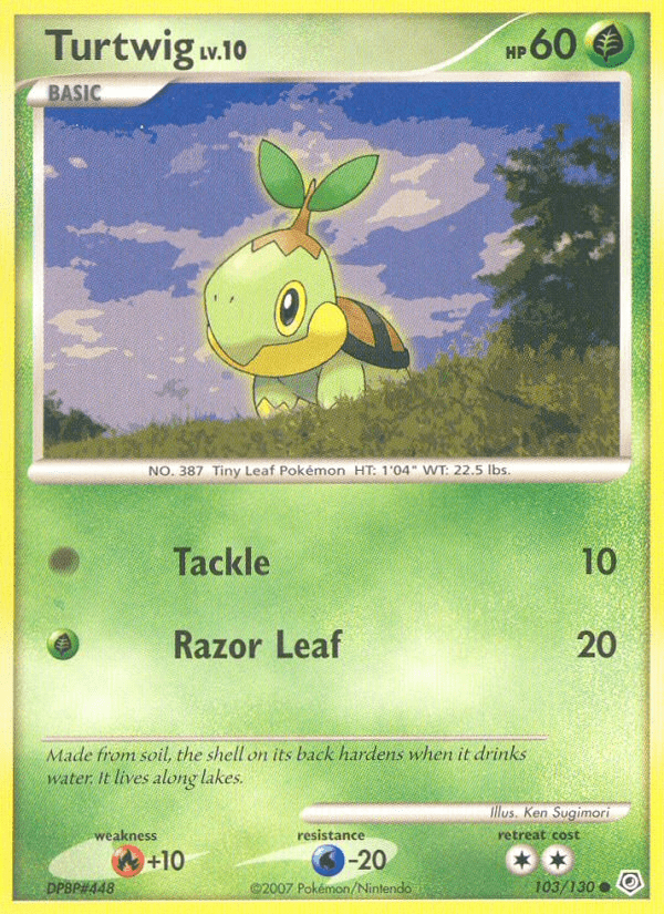 Turtwig (103/130) [Diamond & Pearl: Base Set] Pokemon Single Pokémon  | Multizone: Comics And Games