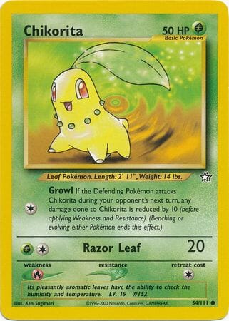 Chikorita (54/111) [Neo Genesis Unlimited] Pokemon Single Pokémon  | Multizone: Comics And Games