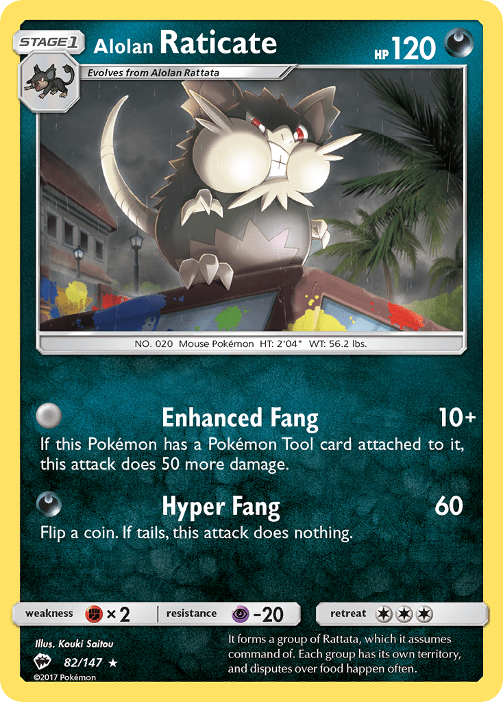 Alolan Raticate (82/147) [Sun & Moon: Burning Shadows] Pokemon Single Pokémon  | Multizone: Comics And Games