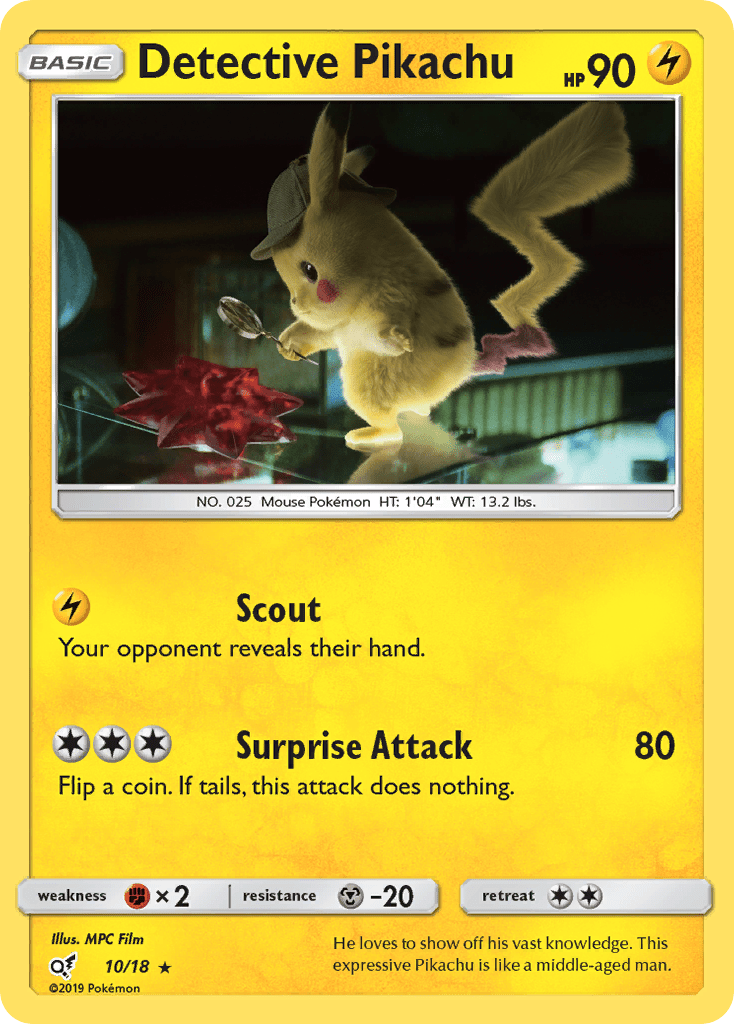 Detective Pikachu (10/18) [Sun & Moon: Detective Pikachu] Pokemon Single Pokémon  | Multizone: Comics And Games
