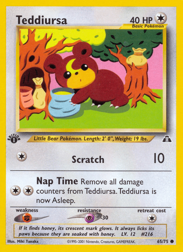 Teddiursa (65/75) [Neo Discovery 1st Edition] Pokemon Single Pokémon  | Multizone: Comics And Games