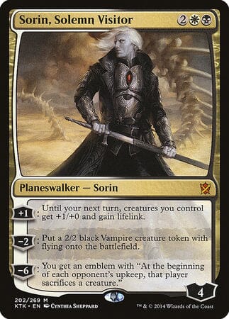 Sorin, Solemn Visitor [Khans of Tarkir] MTG Single Magic: The Gathering  | Multizone: Comics And Games