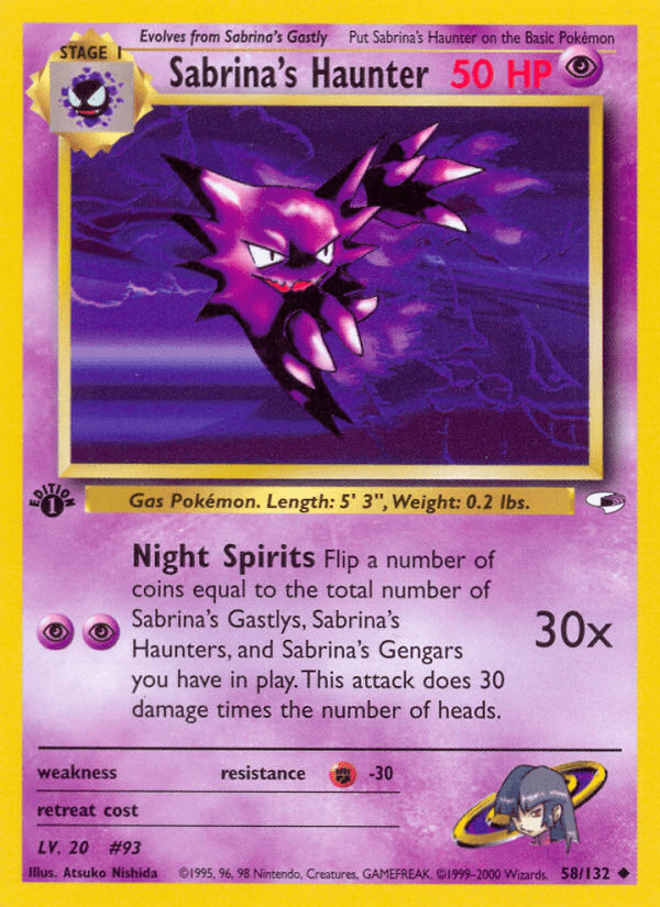 Sabrina's Haunter (58/132) [Gym Heroes 1st Edition] Pokemon Single Pokémon  | Multizone: Comics And Games