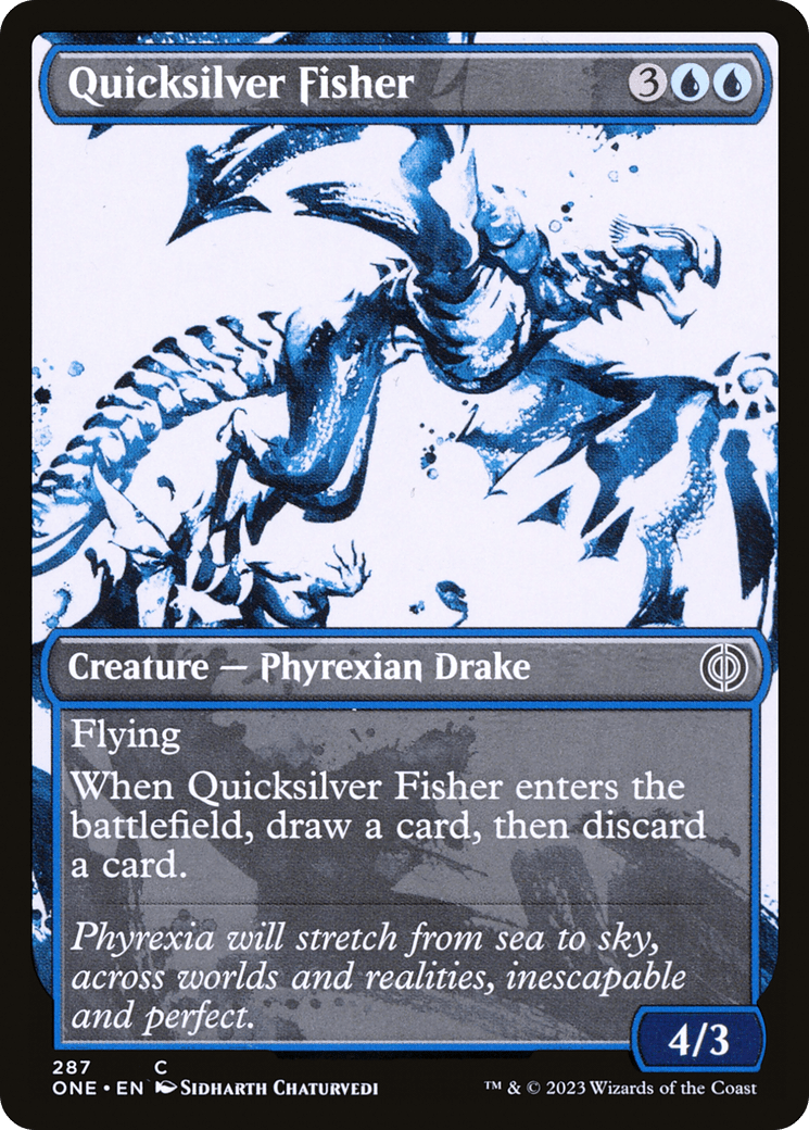 Quicksilver Fisher (Showcase Ichor) [Phyrexia: All Will Be One] MTG Single Magic: The Gathering  | Multizone: Comics And Games