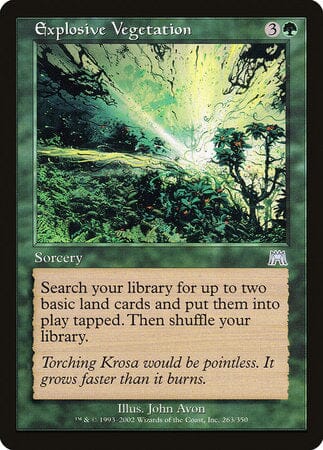 Explosive Vegetation [Onslaught] MTG Single Magic: The Gathering  | Multizone: Comics And Games