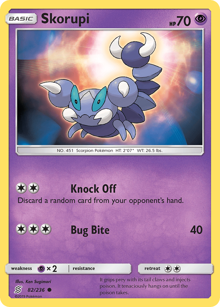 Skorupi (82/236) [Sun & Moon: Unified Minds] Pokemon Single Pokémon  | Multizone: Comics And Games