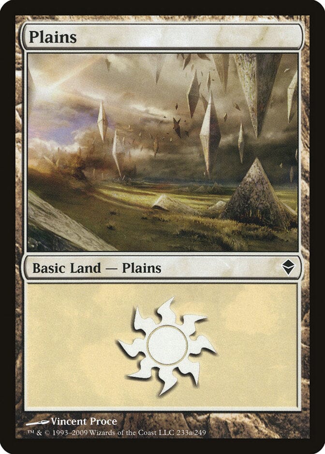 Plains (233a) [Zendikar] MTG Single Magic: The Gathering  | Multizone: Comics And Games