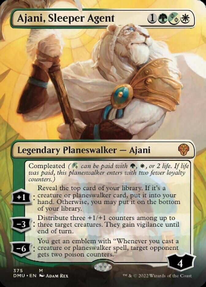 Ajani, Sleeper Agent (Borderless) (375) [Dominaria United] MTG Single Magic: The Gathering  | Multizone: Comics And Games