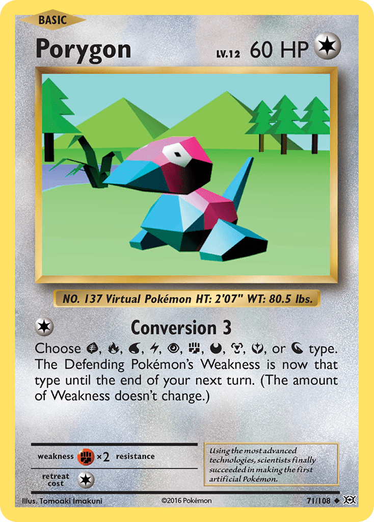 Porygon (71/108) [XY: Evolutions] Pokemon Single Pokémon  | Multizone: Comics And Games