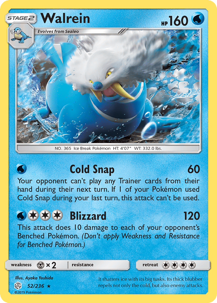 Walrein (52/236) [Sun & Moon: Cosmic Eclipse] Pokemon Single Pokémon  | Multizone: Comics And Games