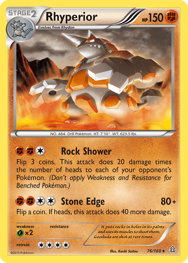 Rhyperior (76/160) [XY: Primal Clash] Pokemon Single Pokémon  | Multizone: Comics And Games