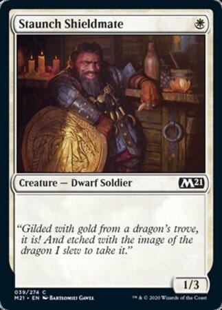 Staunch Shieldmate [Core Set 2021] MTG Single Magic: The Gathering  | Multizone: Comics And Games