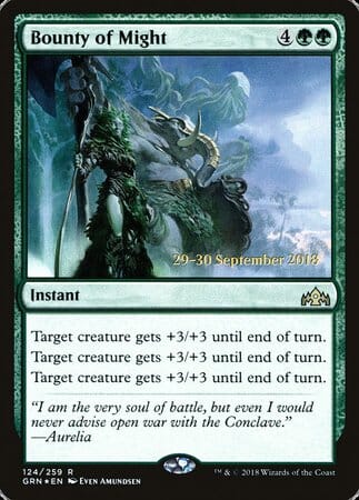 Bounty of Might [Guilds of Ravnica Promos] MTG Single Magic: The Gathering  | Multizone: Comics And Games
