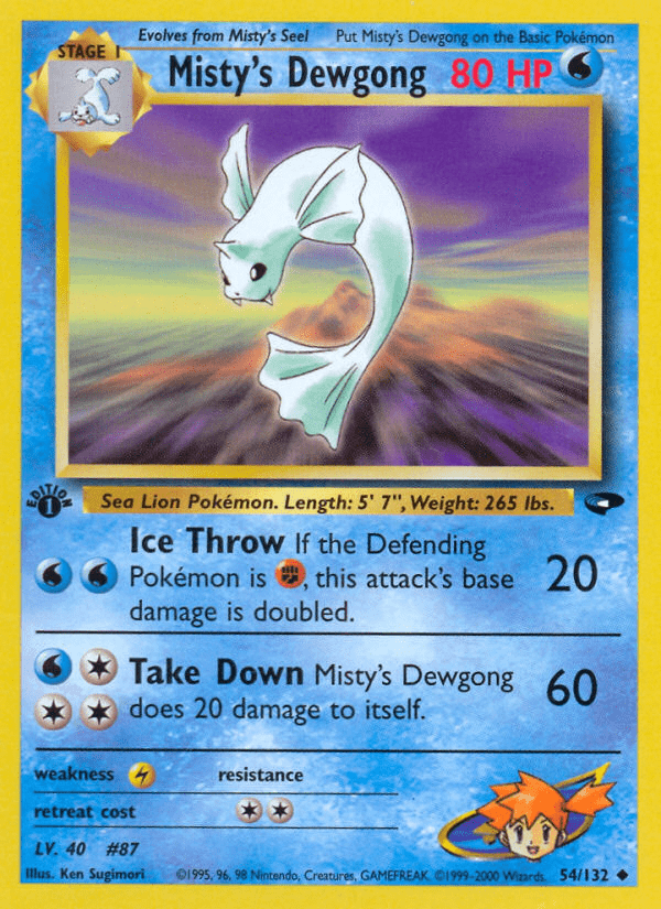 Misty's Dewgong (54/132) [Gym Challenge 1st Edition] Pokemon Single Pokémon  | Multizone: Comics And Games