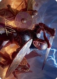 Beskir Shieldmate Art Card (Gold-Stamped Signature) [Kaldheim: Art Series] MTG Single Magic: The Gathering  | Multizone: Comics And Games