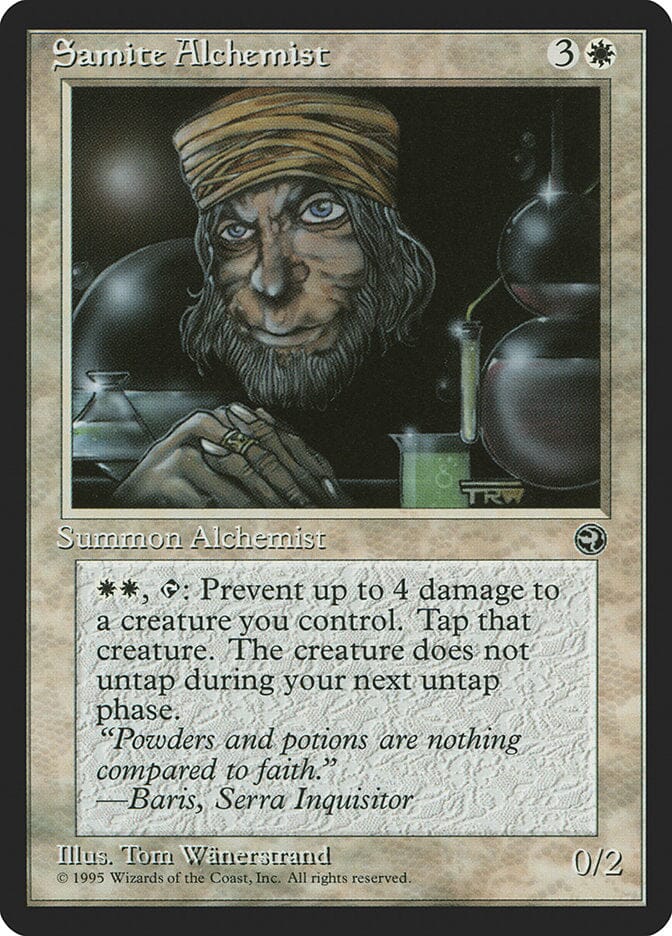 Samite Alchemist (Baris Flavor Text) [Homelands] MTG Single Magic: The Gathering  | Multizone: Comics And Games