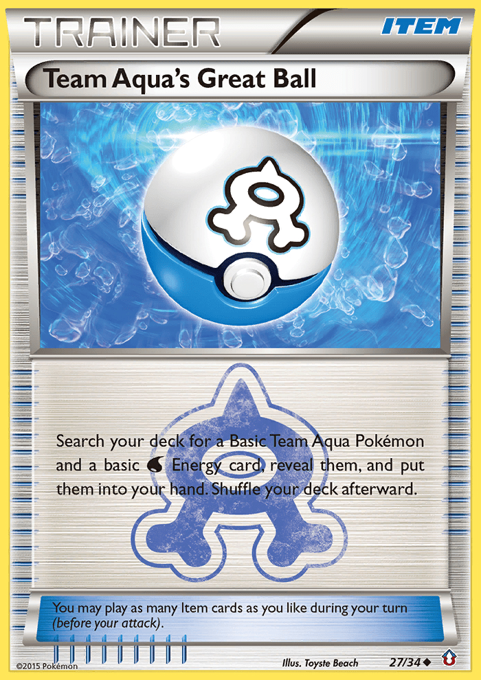 Team Aqua's Great Ball (27/34) [XY: Double Crisis] Pokemon Single Pokémon  | Multizone: Comics And Games