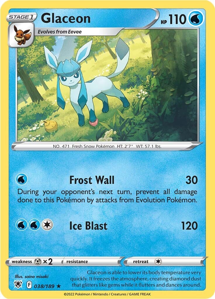 Glaceon (038/189) [Sword & Shield: Astral Radiance] Pokemon Single Pokémon  | Multizone: Comics And Games