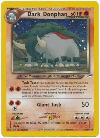 Dark Donphan (3/105) [Neo Destiny Unlimited] Pokemon Single Pokémon  | Multizone: Comics And Games