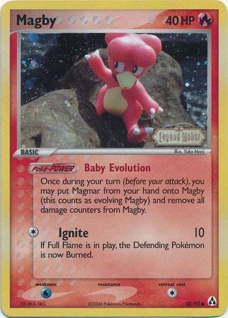 Magby (58/92) (Stamped) [EX: Legend Maker] Pokemon Single Pokémon  | Multizone: Comics And Games